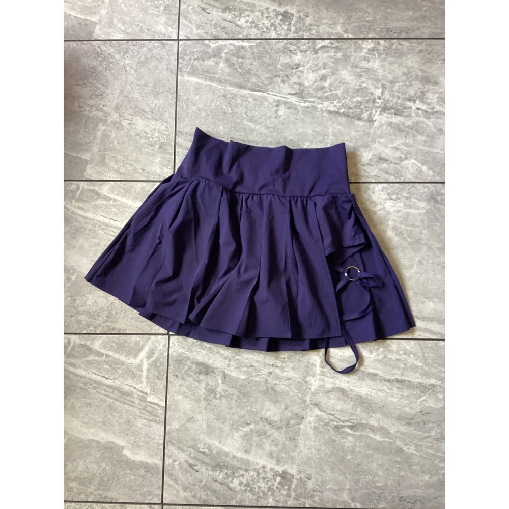 Halara NWOT Navy Pleated Tennis Skort High Waisted Active Skirt with Shorts L - Picture 4 of 9